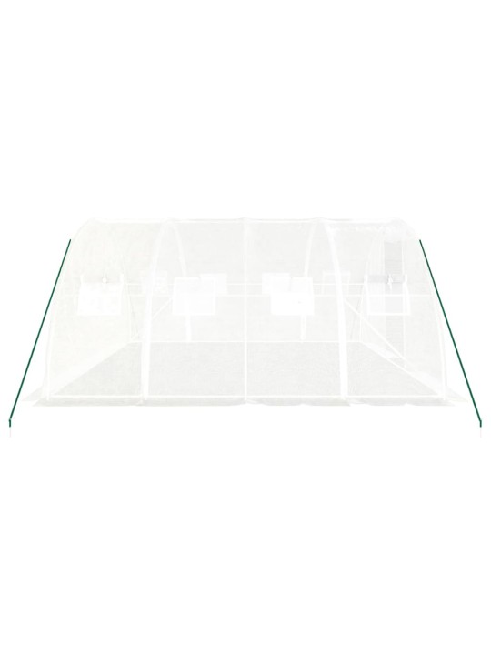 Siltumnīca ar tērauda rāmi, balta, 16 m², 4x4x2 m
