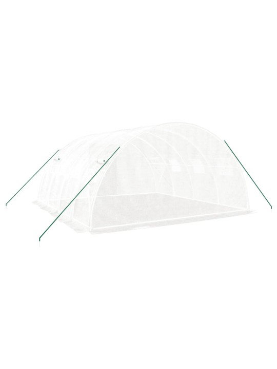 Siltumnīca ar tērauda rāmi, balta, 16 m², 4x4x2 m