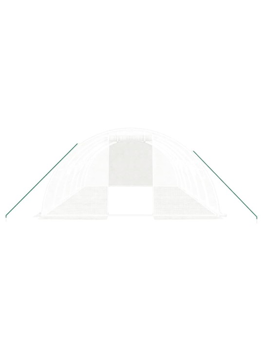 Siltumnīca ar tērauda rāmi, balta, 24 m², 6x4x2 m