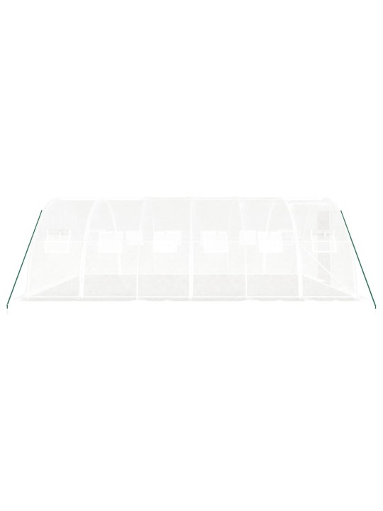 Siltumnīca ar tērauda rāmi, balta, 24 m², 6x4x2 m
