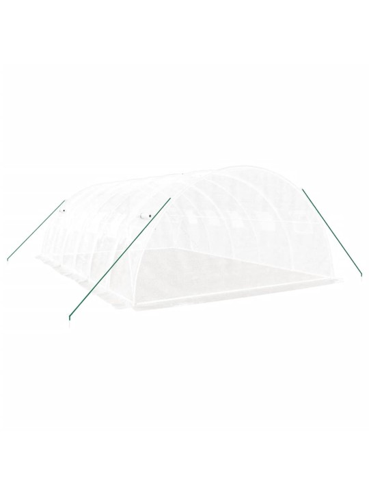 Siltumnīca ar tērauda rāmi, balta, 24 m², 6x4x2 m
