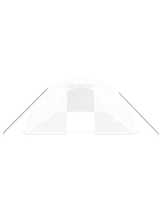 Siltumnīca ar tērauda rāmi, balta, 32 m², 8x4x2 m