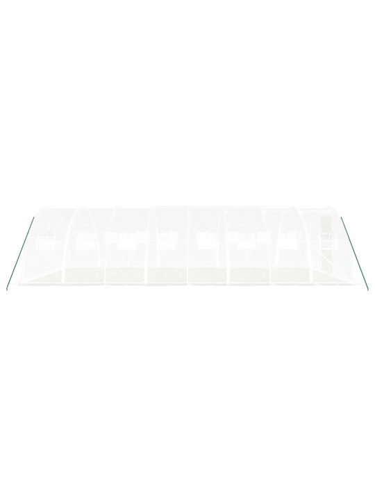Siltumnīca ar tērauda rāmi, balta, 32 m², 8x4x2 m