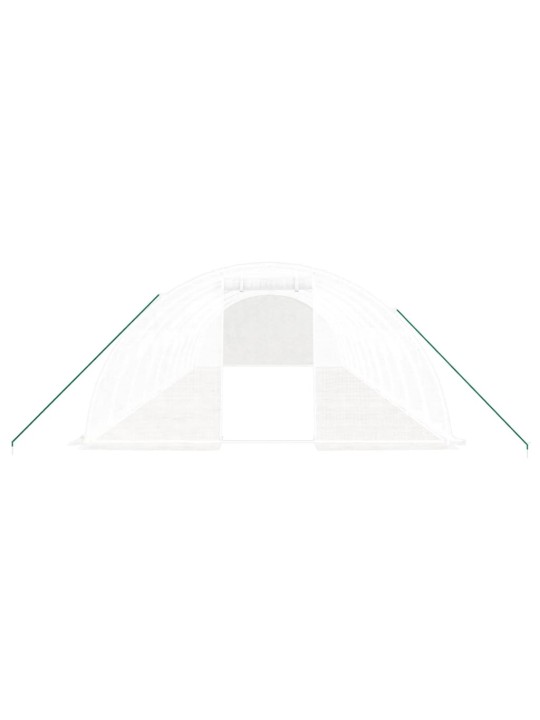 Siltumnīca ar tērauda rāmi, balta, 40 m², 10x4x2 m