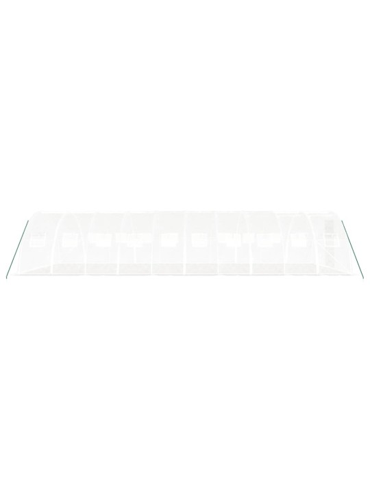 Siltumnīca ar tērauda rāmi, balta, 40 m², 10x4x2 m