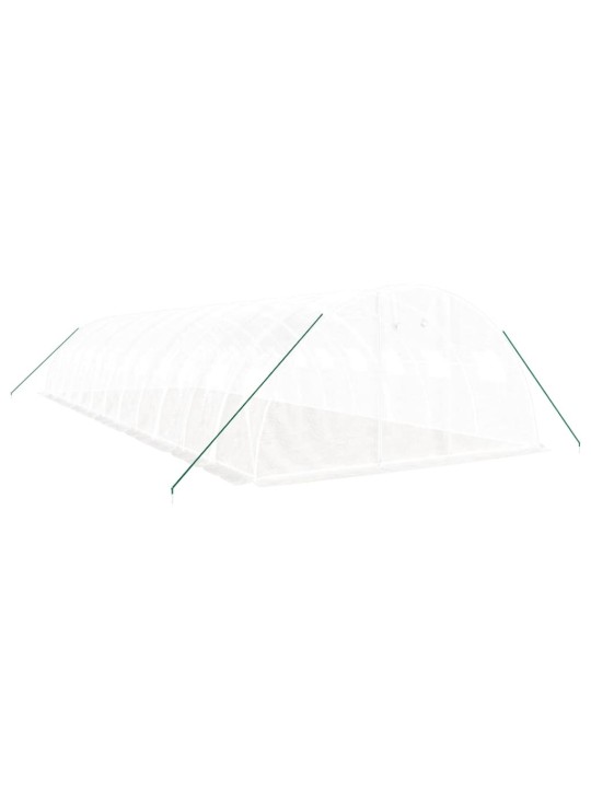 Siltumnīca ar tērauda rāmi, balta, 48 m², 12x4x2 m