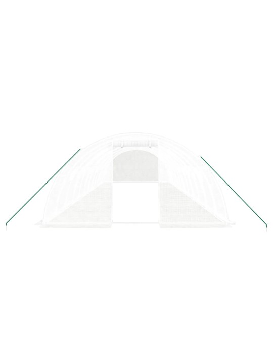 Siltumnīca ar tērauda rāmi, balta, 48 m², 12x4x2 m