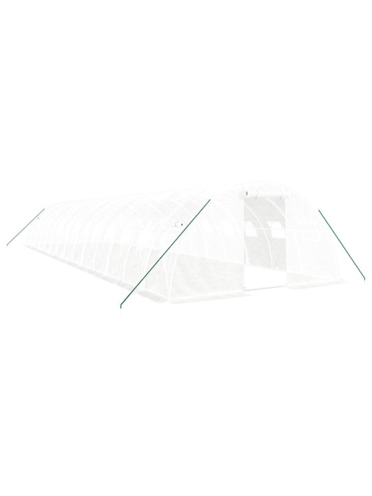 Siltumnīca ar tērauda rāmi, balta, 56 m², 14x4x2 m