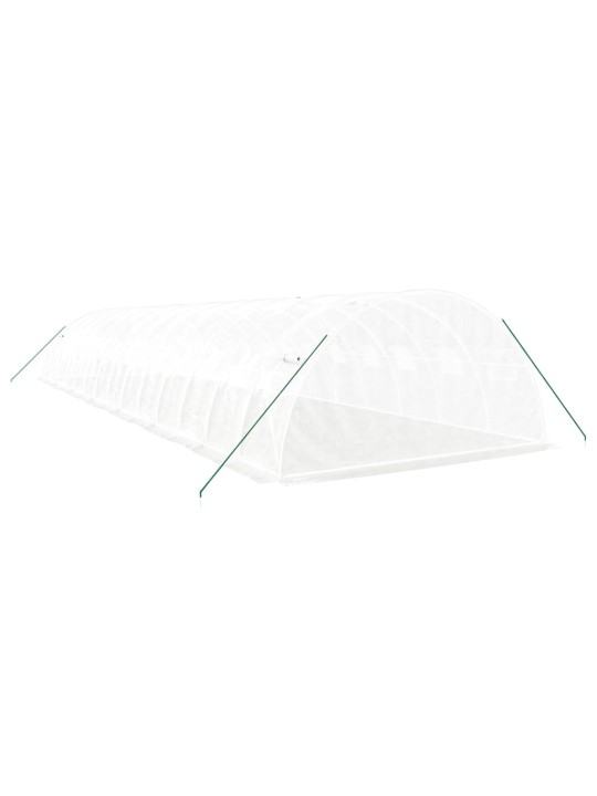 Siltumnīca ar tērauda rāmi, balta, 56 m², 14x4x2 m