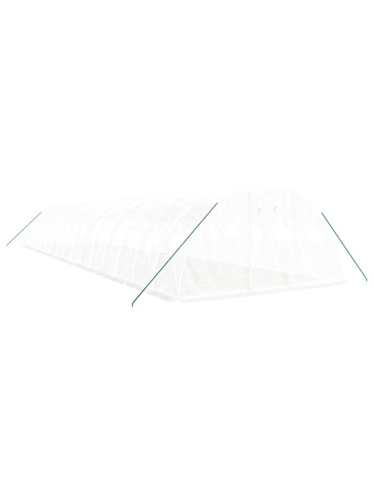 Siltumnīca ar tērauda rāmi, balta, 64 m², 16x4x2 m