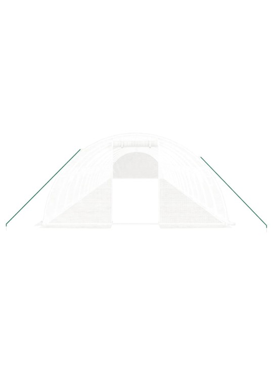Siltumnīca ar tērauda rāmi, balta, 64 m², 16x4x2 m