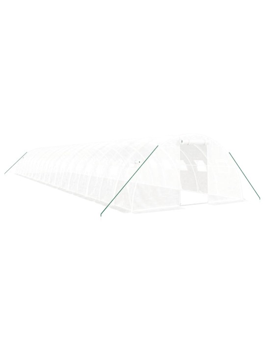 Siltumnīca ar tērauda rāmi, balta, 72 m², 18x4x2 m