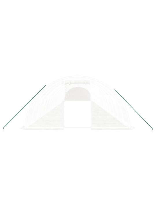Siltumnīca ar tērauda rāmi, balta, 72 m², 18x4x2 m