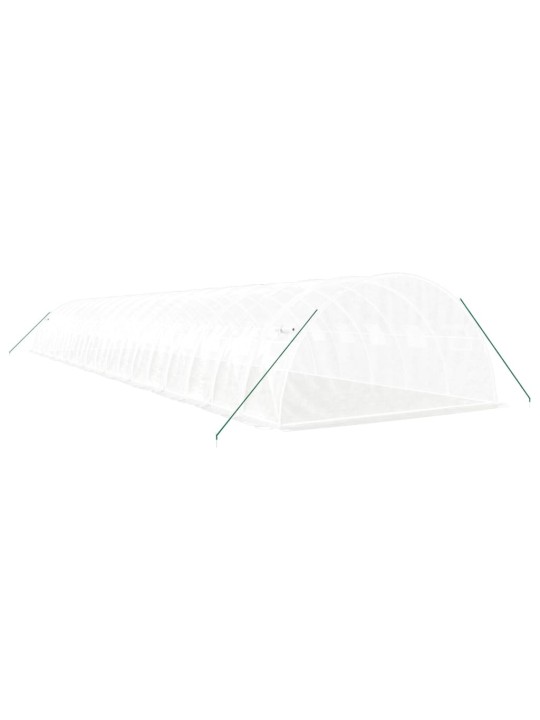 Siltumnīca ar tērauda rāmi, balta, 72 m², 18x4x2 m