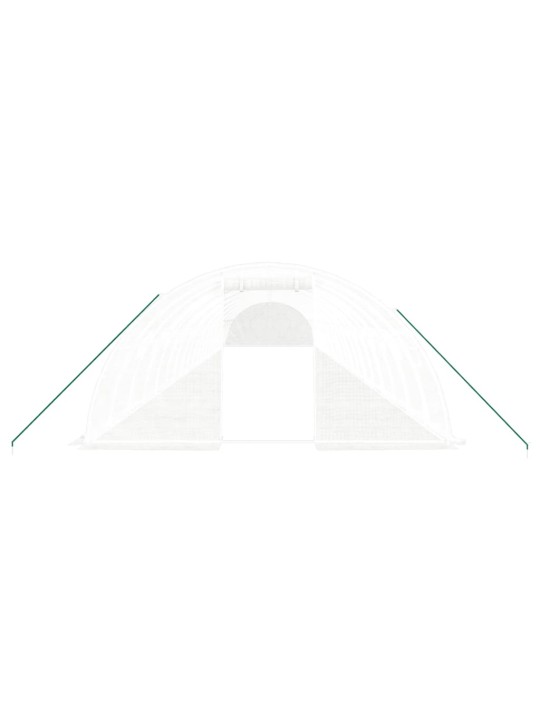 Siltumnīca ar tērauda rāmi, balta, 80 m², 20x4x2 m