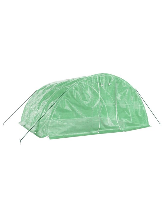 Siltumnīca ar tērauda rāmi, zaļa, 20 m², 5x4x2,3 m