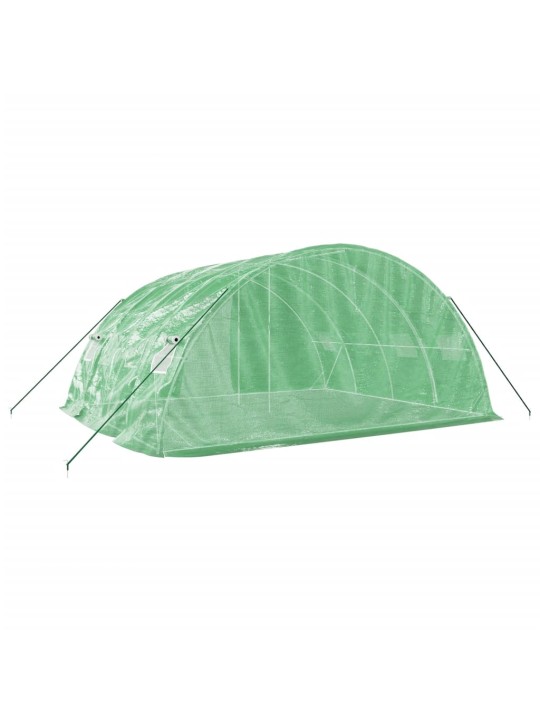 Siltumnīca ar tērauda rāmi, zaļa, 20 m², 5x4x2,3 m
