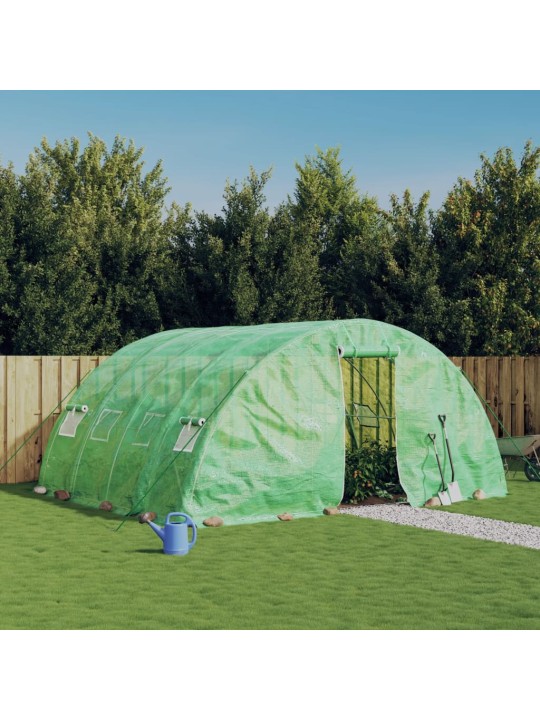 Siltumnīca ar tērauda rāmi, zaļa, 20 m², 5x4x2,3 m