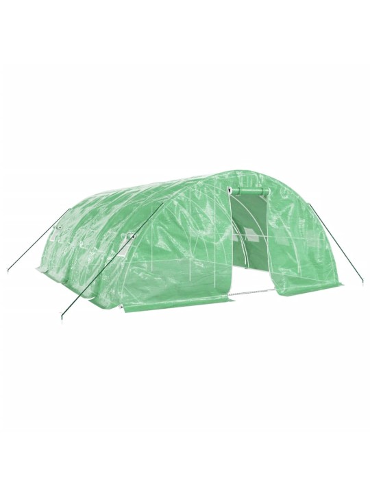 Siltumnīca ar tērauda rāmi, zaļa, 30 m², 6x5x2,3 m