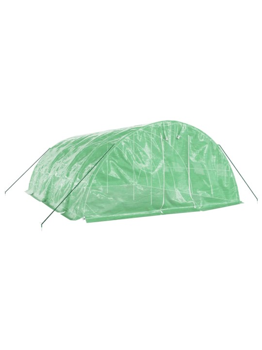 Siltumnīca ar tērauda rāmi, zaļa, 30 m², 6x5x2,3 m