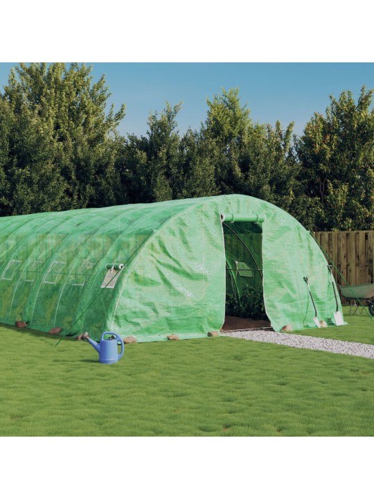 Siltumnīca ar tērauda rāmi, zaļa, 30 m², 6x5x2,3 m