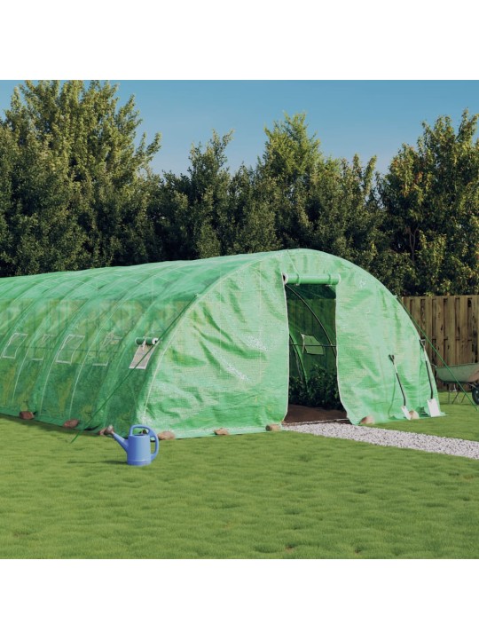 Siltumnīca ar tērauda rāmi, zaļa, 40 m², 8x5x2,3 m