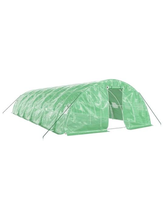 Siltumnīca ar tērauda rāmi, zaļa, 60 m², 12x5x2,3 m