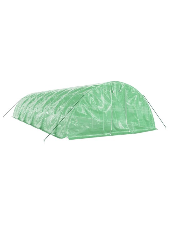 Siltumnīca ar tērauda rāmi, zaļa, 60 m², 12x5x2,3 m