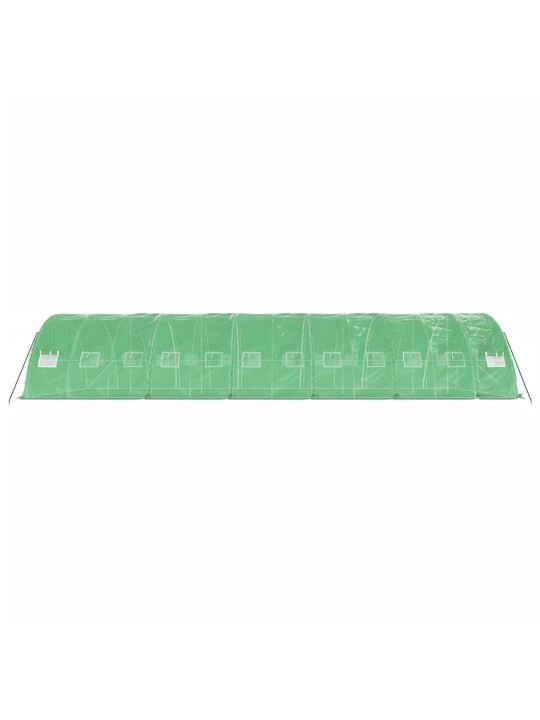 Siltumnīca ar tērauda rāmi, zaļa, 60 m², 12x5x2,3 m