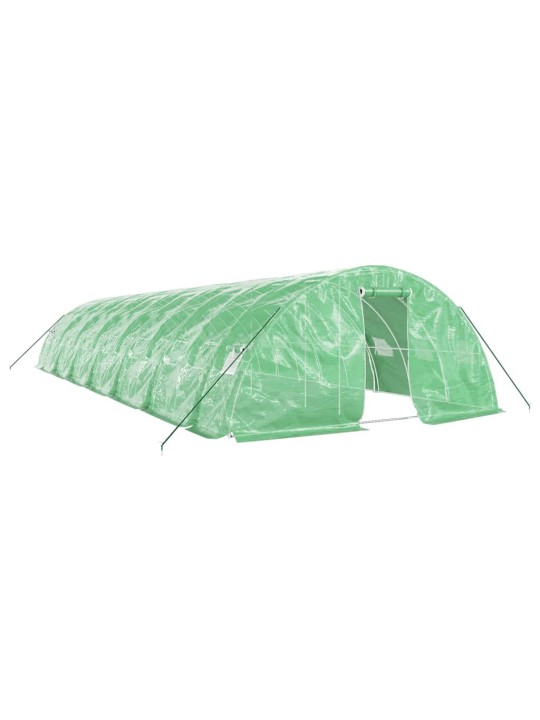 Siltumnīca ar tērauda rāmi, zaļa, 70 m², 14x5x2,3 m