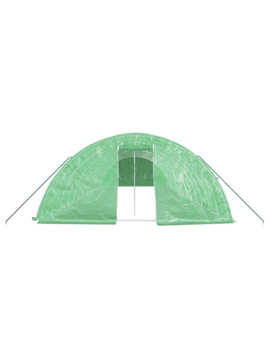 Siltumnīca ar tērauda rāmi, zaļa, 70 m², 14x5x2,3 m