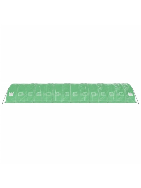 Siltumnīca ar tērauda rāmi, zaļa, 70 m², 14x5x2,3 m