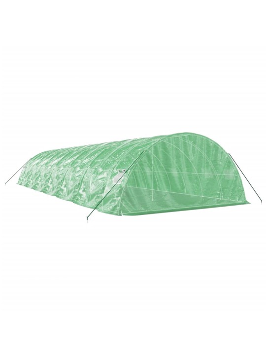 Siltumnīca ar tērauda rāmi, zaļa, 70 m², 14x5x2,3 m