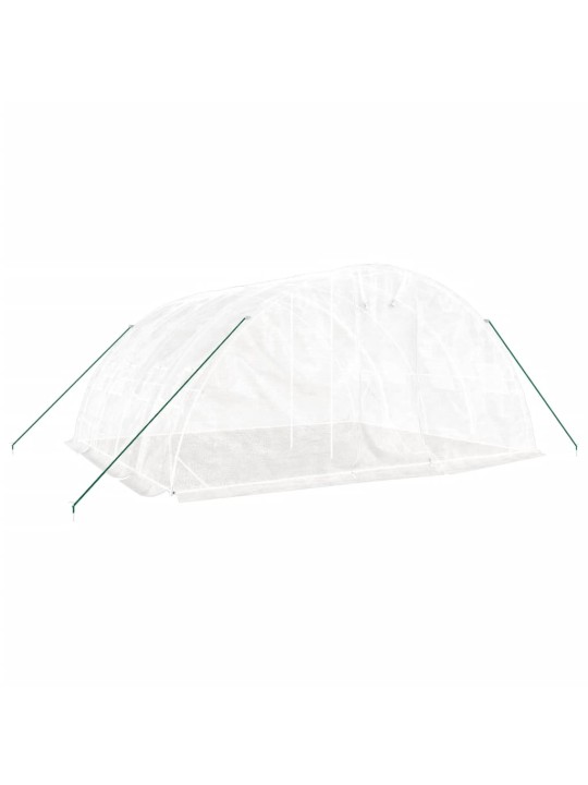 Siltumnīca ar tērauda rāmi, balta, 20 m², 5x4x2,3 m
