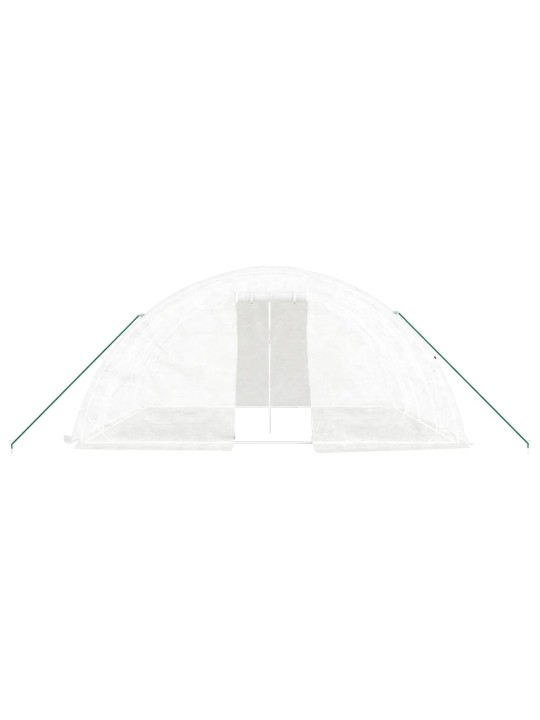 Siltumnīca ar tērauda rāmi, balta, 20 m², 5x4x2,3 m