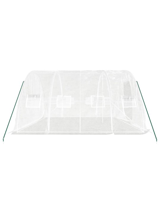 Siltumnīca ar tērauda rāmi, balta, 20 m², 5x4x2,3 m
