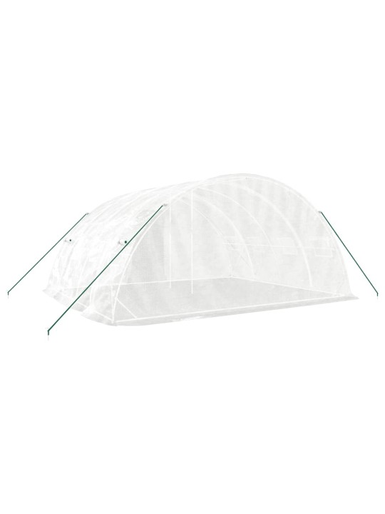 Siltumnīca ar tērauda rāmi, balta, 20 m², 5x4x2,3 m