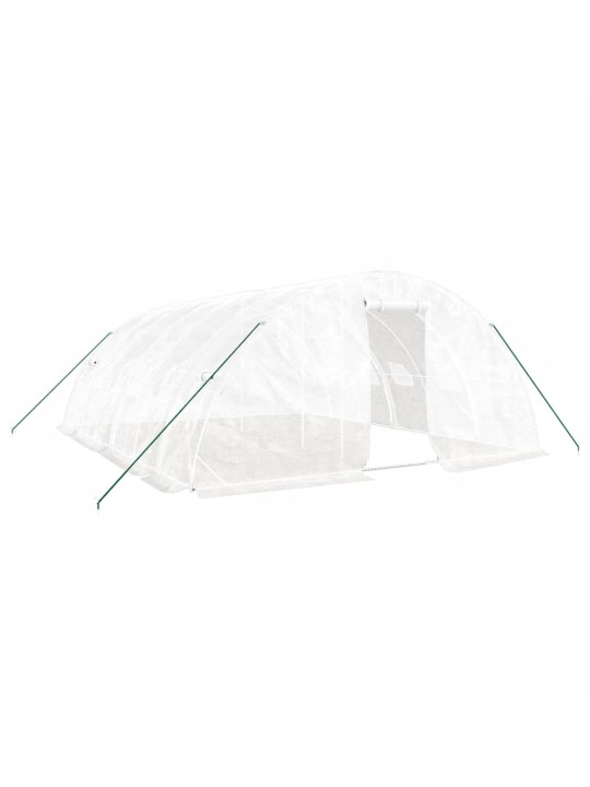 Siltumnīca ar tērauda rāmi, balta, 30 m², 6x5x2,3 m