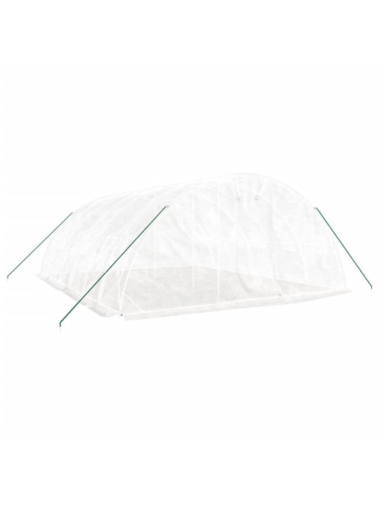 Siltumnīca ar tērauda rāmi, balta, 30 m², 6x5x2,3 m