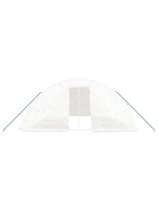 Siltumnīca ar tērauda rāmi, balta, 30 m², 6x5x2,3 m