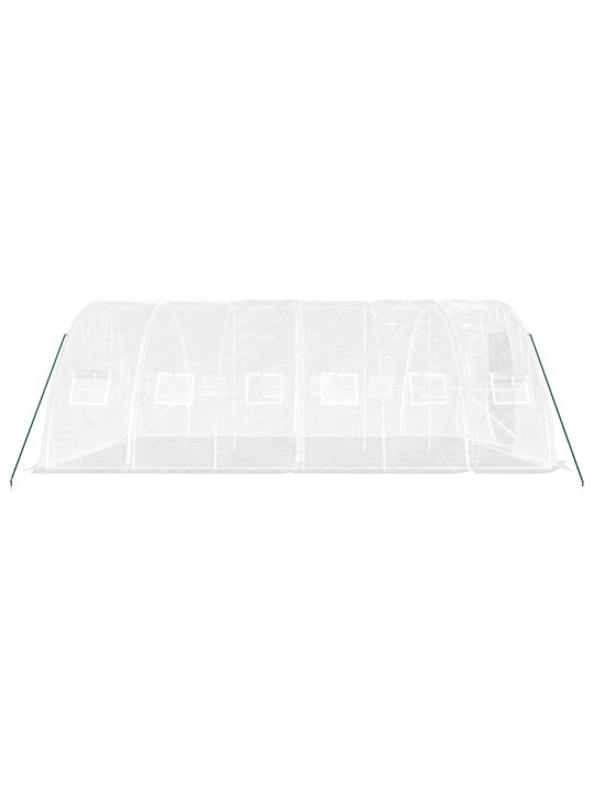 Siltumnīca ar tērauda rāmi, balta, 30 m², 6x5x2,3 m