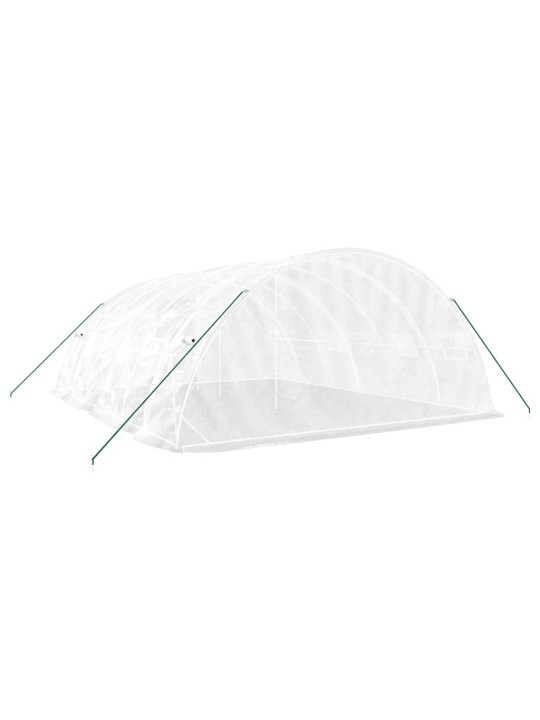 Siltumnīca ar tērauda rāmi, balta, 30 m², 6x5x2,3 m