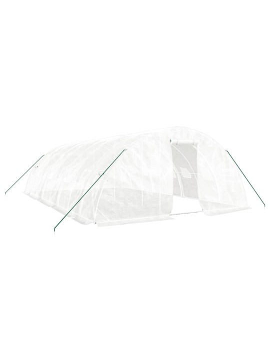 Siltumnīca ar tērauda rāmi, balta, 40 m², 8x5x2,3 m