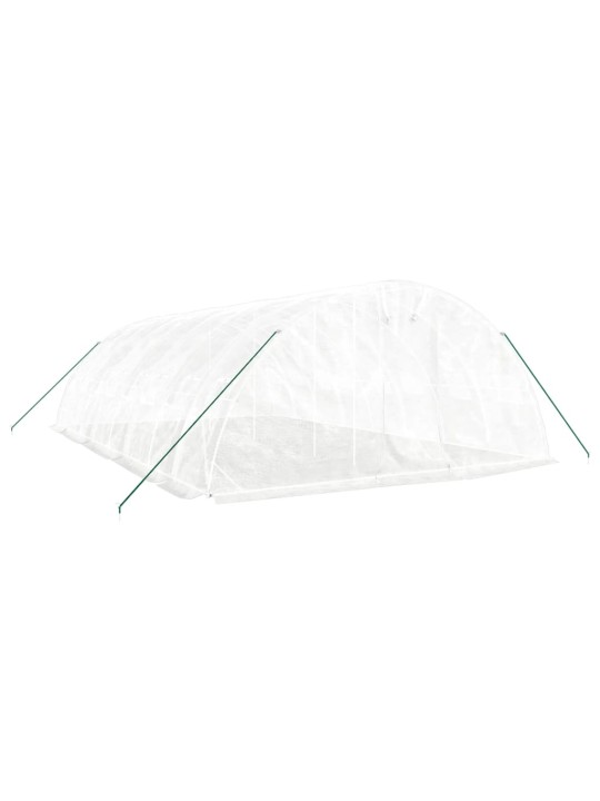 Siltumnīca ar tērauda rāmi, balta, 40 m², 8x5x2,3 m