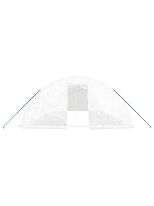 Siltumnīca ar tērauda rāmi, balta, 40 m², 8x5x2,3 m