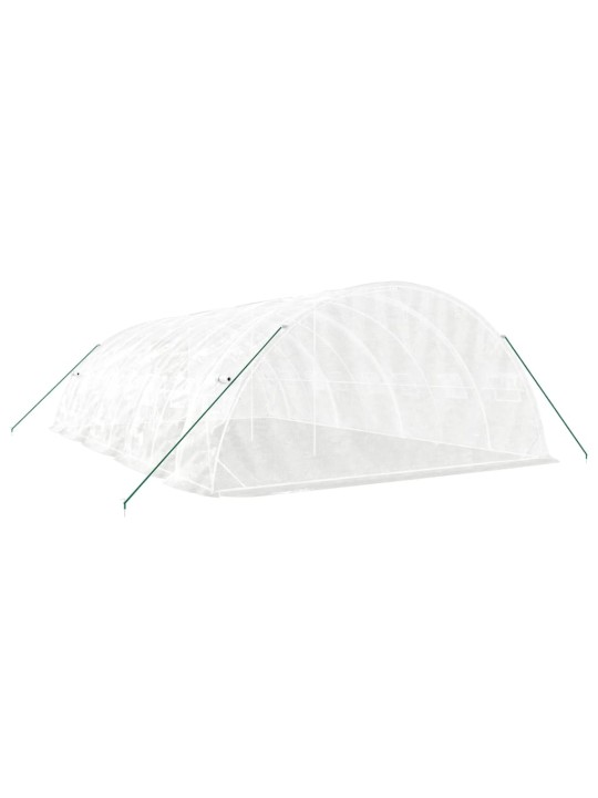 Siltumnīca ar tērauda rāmi, balta, 40 m², 8x5x2,3 m