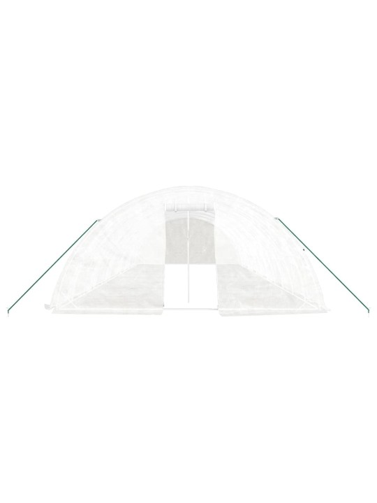 Siltumnīca ar tērauda rāmi, balta, 60 m², 12x5x2,3 m
