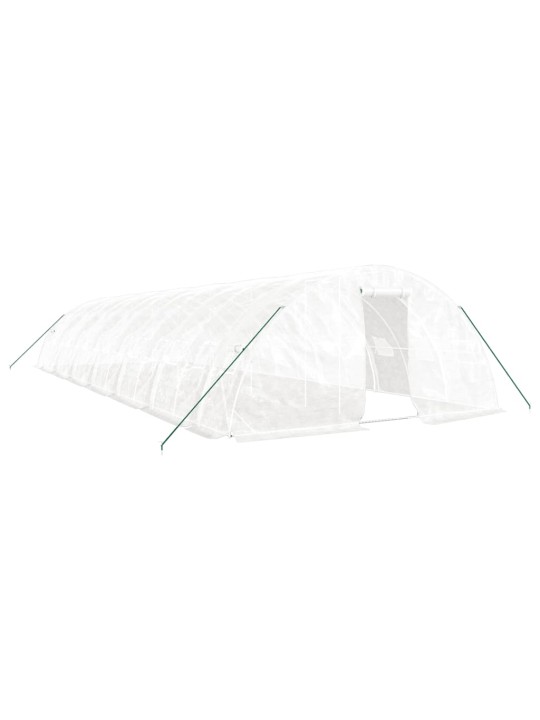 Siltumnīca ar tērauda rāmi, balta, 70 m², 14x5x2,3 m