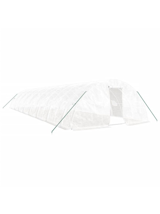 Siltumnīca ar tērauda rāmi, balta, 80 m², 16x5x2,3 m