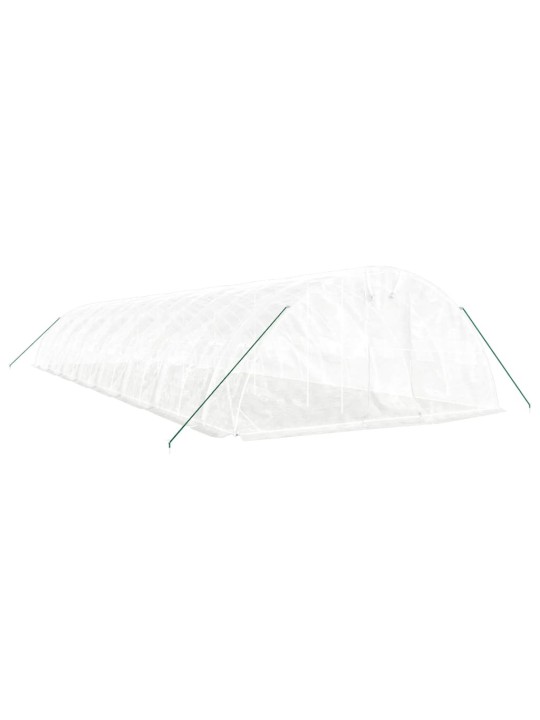 Siltumnīca ar tērauda rāmi, balta, 80 m², 16x5x2,3 m